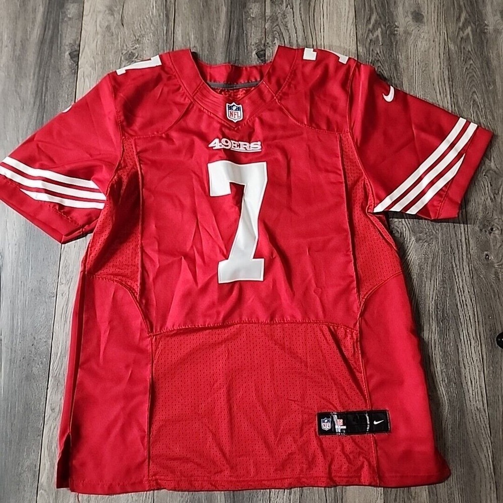 San Francisco 49ers #7 Kaepernick Red Jersey Mens 48 by Nike NFL On Field